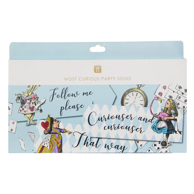 Alice in Wonderland Paper Arrow Signs - 12 Pack