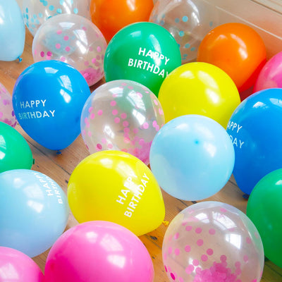 Rainbow Brights Confetti Balloons