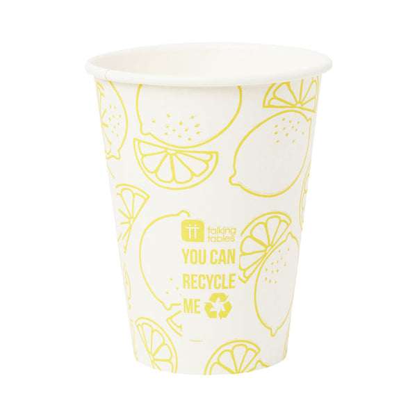 Boho Lemon Paper Cups - 8 Pack