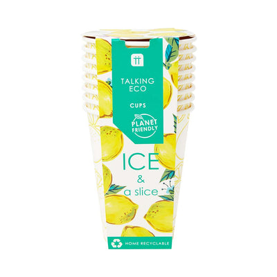 Image - Boho Lemon Paper Cups