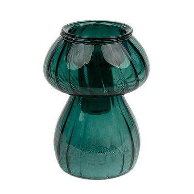 Green Mushroom Glass Candle Holder & Vase