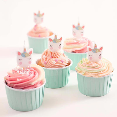 We Heart Unicorns Birthday Candles - 5 Pack