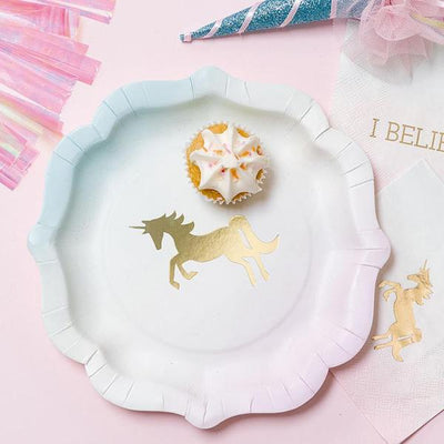 We ♥ Unicorns Pastel Paper Plates