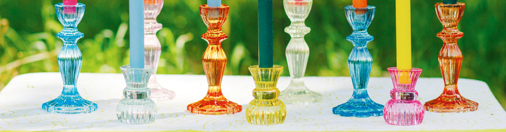 Glass Candle Holders