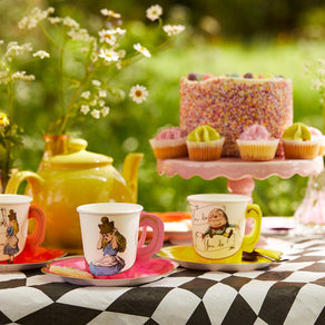 Alice in Wonderland Bright Tea Cup Set - 12 Pack