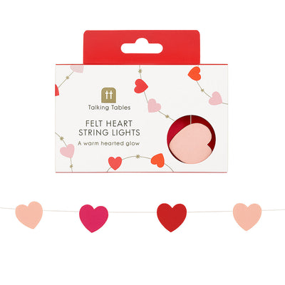 Heart Felt String Lights - 2m | Heart Decor |