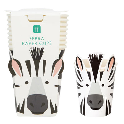 Party Animals Zebra Cups - 8 Pack