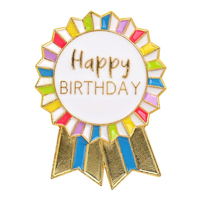 Birthday Brights Enamel "Happy Birthday" Badge