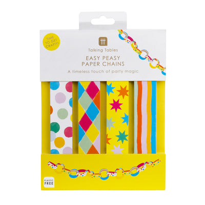 Colourful Birthday Paper Chains - 100 Pack | Birthday Decorations |