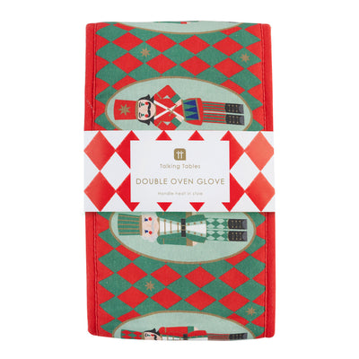 Nutcracker Red Double Christmas Oven Gloves | Kitchenware |