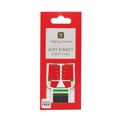 Nutcracker Red Christmas Gift Tags - 8 Pack