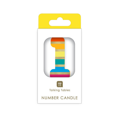 Rainbow Number Candle - 1