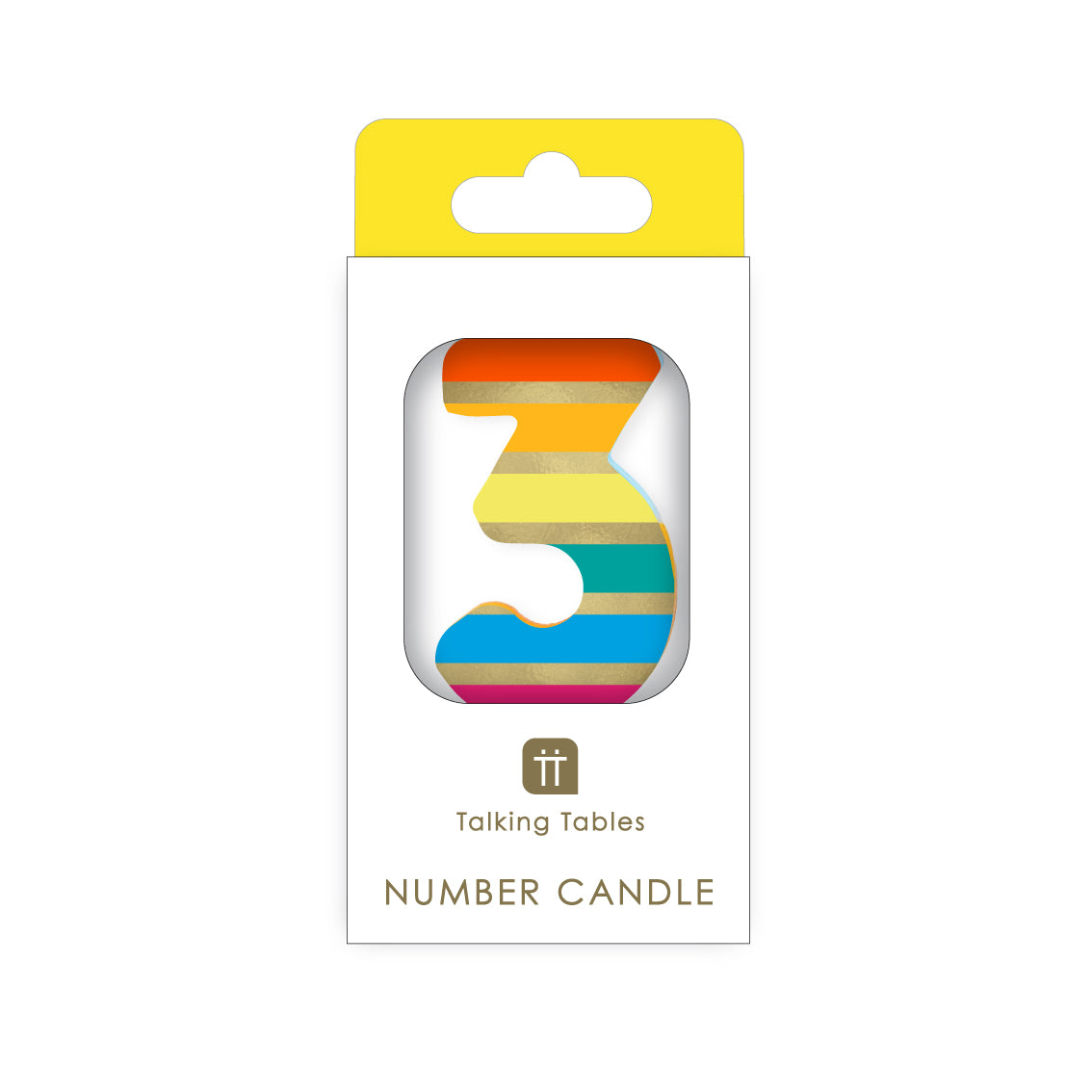 Rainbow Number Candle - 3