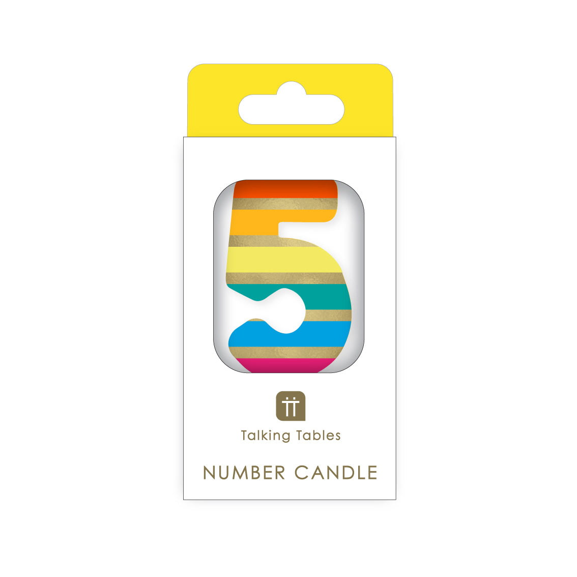 Rainbow Number Candle - 5