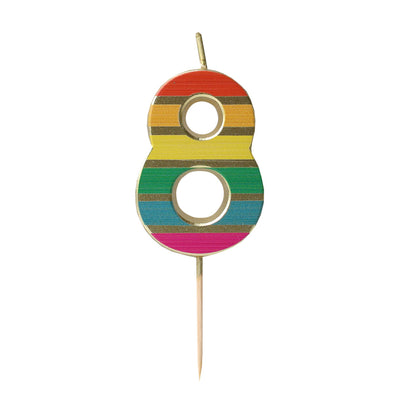 Rainbow Number Candle - 8