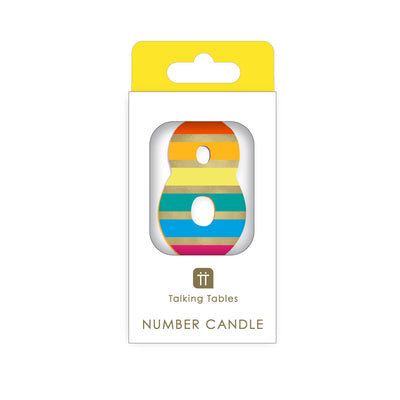 Rainbow Number Candle - 8