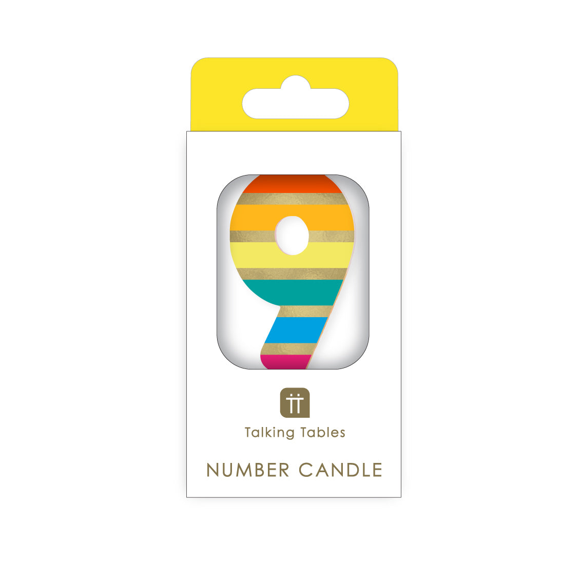 Rainbow Number Candle - 9