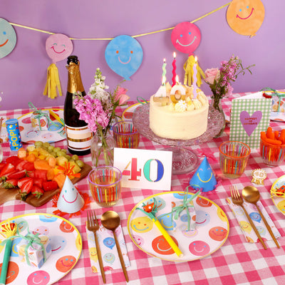 Happy Face Balloon Paper Garland - 3m