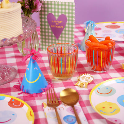 Happy Face Paper Party Hats - 5 Pack