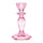 Pink Glass Candle Holder | Summer Picnic Decor |