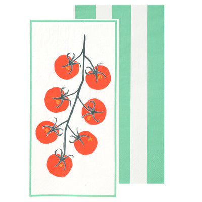 Tomato Long Lunch Paper Napkins - 16 Pack
