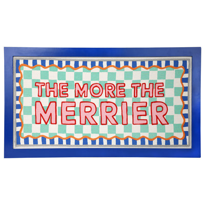 Blue Fabric Framed Sign - 62cm | Home Decor |