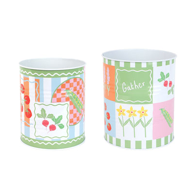 Spring Icons Recyclable Storage Tins - 2 Pack | Kitchenware|
