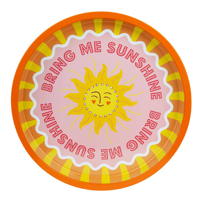 Sun Tin Tray - 30cm | Summer Drinks Tray |