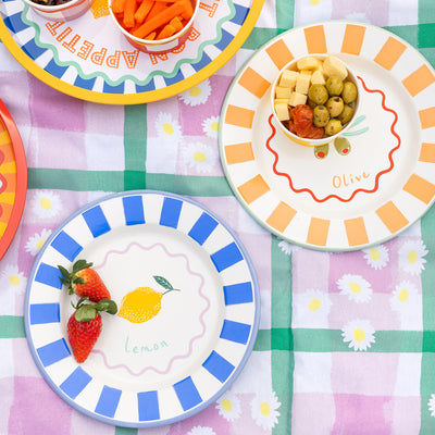 Bon Appetit Olive Enamel Plate - 25cm
