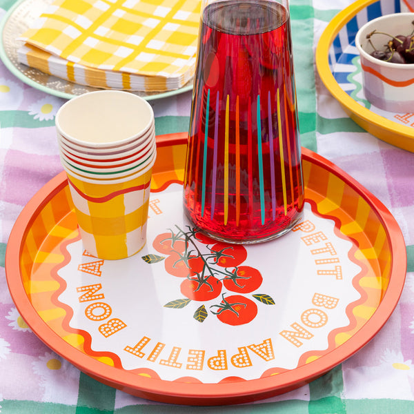 Tomato Tin Tray - 31cm | Summer Gifts | – Talking Tables EU Trade