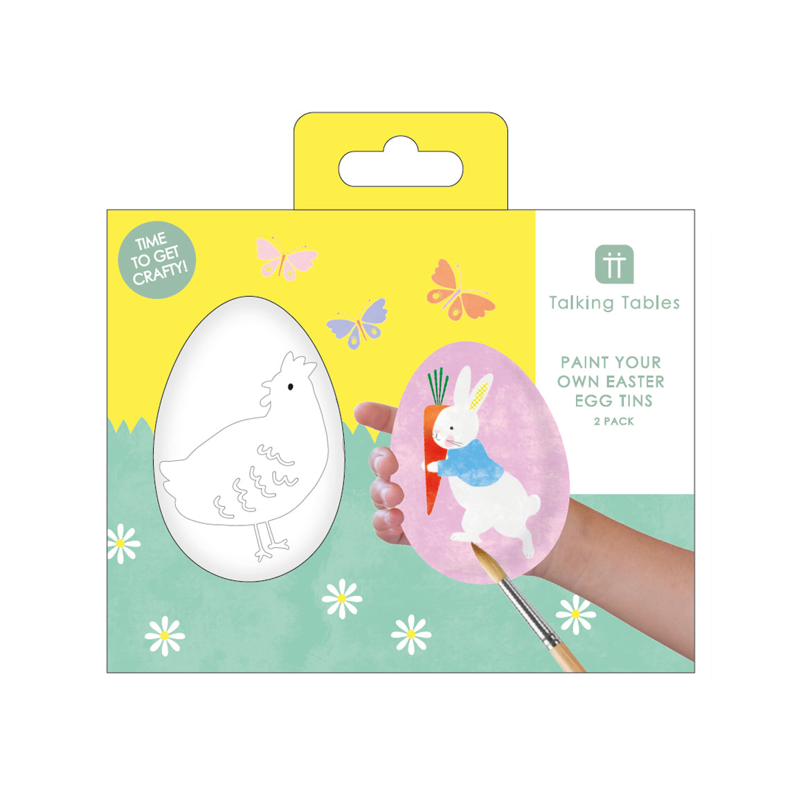 Spring Bunny Paint Your Own Easter Egg Tins Kit - 2 Pack