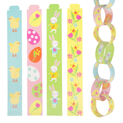 Spring Icons Paper Chain Kit - 100 Pack | Easter Decor |
