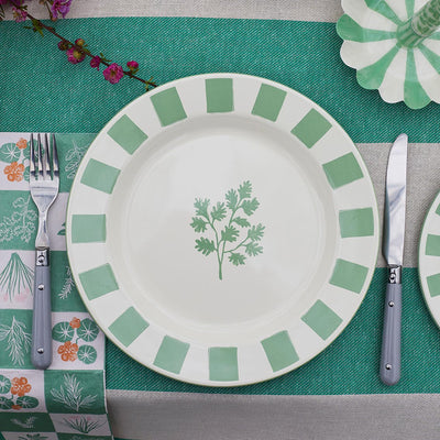 Parsley Enamel Plate - 26cm | Summer Dinner Plates |