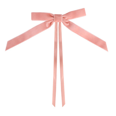 Candy Christmas Pink Velvet Bows - 8 Pack