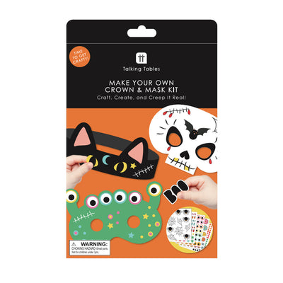 Halloween Masks & Headband Kit - 12 Pack