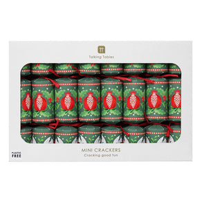 Folklore Green Mini Christmas Crackers - 8 Pack