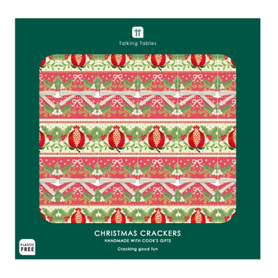 Folklore Red Christmas Crackers - 6 Pack