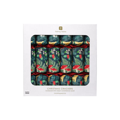 Midnight Forest Luxury Eco-Friendly Christmas Crackers - 6 Pack
