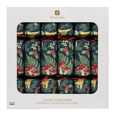 Midnight Forest Luxury Eco-Friendly Christmas Crackers - 6 Pack