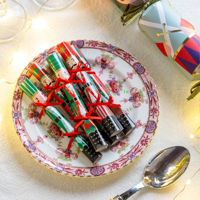Nutcracker Christmas Saucer Crackers - 8 Pack | Christmas Decor |