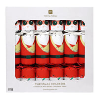 Fun Guy Santa Red Christmas Crackers - 6 Pack