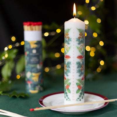 Forest Christmas Pillar Advent Candle