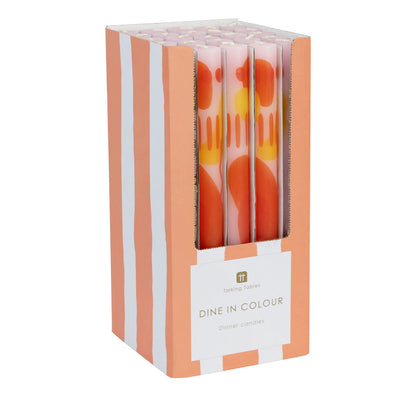 Abstract Pink Straight Dinner Candles - 25 Unit Display | Summer Decor |