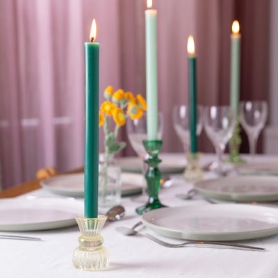 Green Taper Dinner Candles - POS Unit