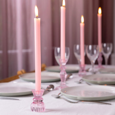 Pink Taper Dinner Candles - POS Unit