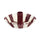 Burgundy Stripe Scalloped Candle Holder | Christmas Candle Holder |