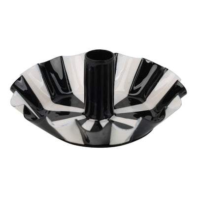 Stripe Scalloped Candle Holders