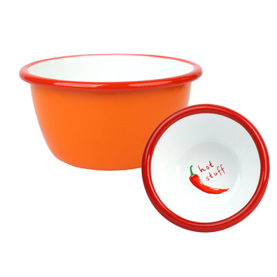 Hot Stuff Chilli Enamel Bowl - 10cm