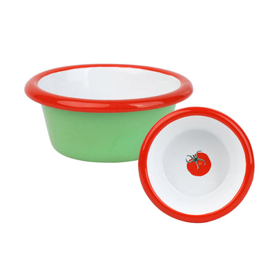 Tomato Green Enamel Dip Dish - 8cm | Summer Tableware |