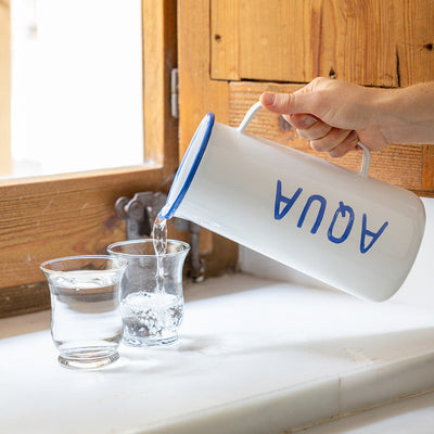 Enamel Water Jug "Aqua" - 20cm | Summer Kitchenware |